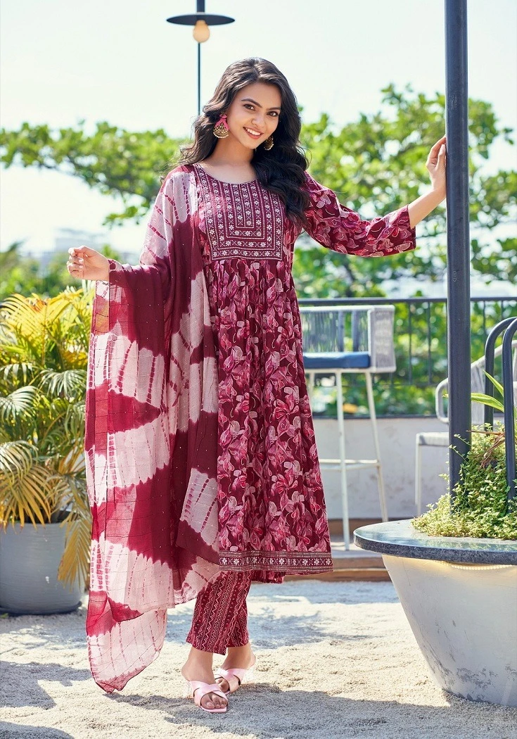 Mystic9 Sara Vol 5 Two Tone Rayon Wholesale Readymade Salwar Suit Catalog — Wholesale Salwar Suits, MPA wholesale from Surat - Gallery Image 4
